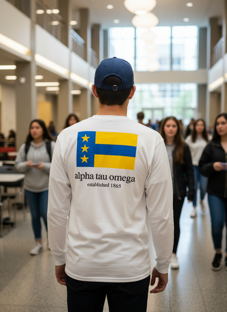 Alpha Tau Omega Flag Long Sleeve T-Shirt