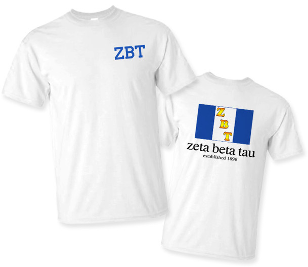 Zeta Beta Tau Flag T-shirts