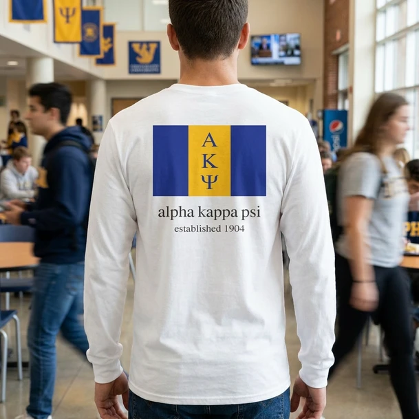 Alpha Kappa Psi Flag Long Sleeve T-Shirt