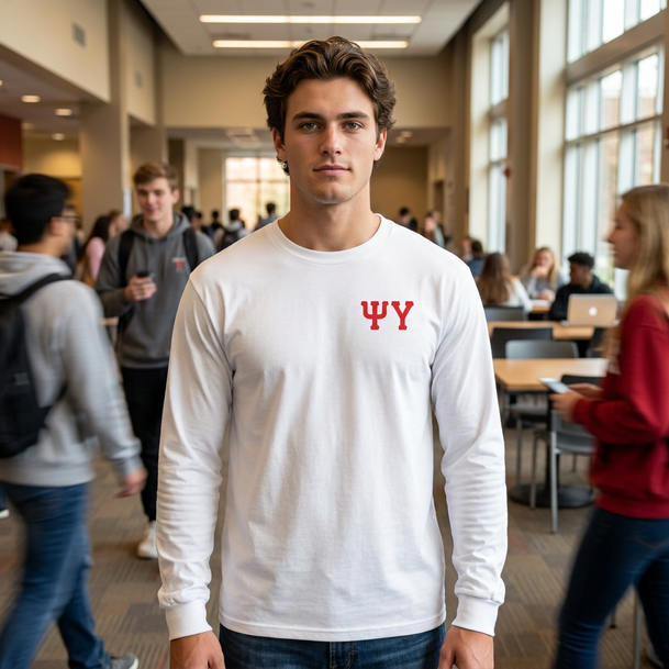 Psi Upsilon Flag Long Sleeve T-Shirt