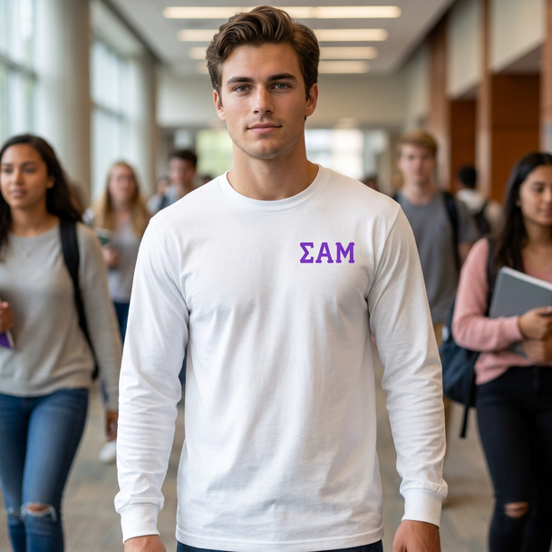 Sigma Alpha Mu Flag Long Sleeve T-Shirt