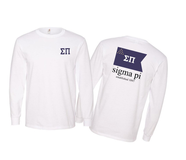 Greekgear Sigma Pi Flag Long Sleeve T-Shirt 