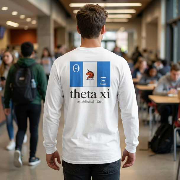 Theta Xi Flag Long Sleeve T-Shirt