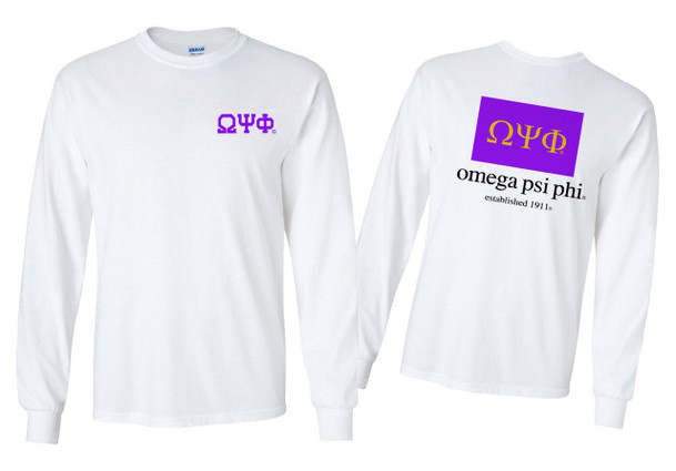 Omega Psi Phi Flag Long Sleeve T-Shirt