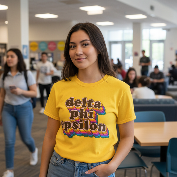 Delta Phi Epsilon Retro Maya Tees