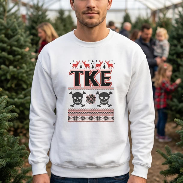 Tau Kappa Epsilon Ugly Christmas Sweater Crewneck Sweatshirts