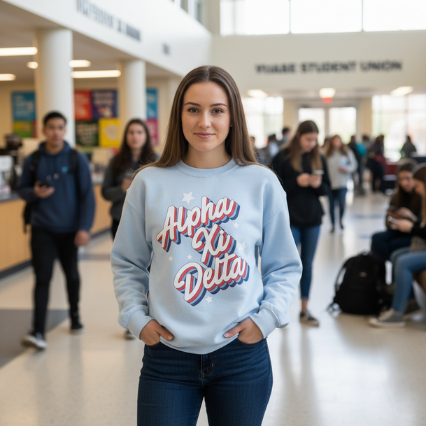 Alpha Xi Delta Flashback Crewneck Sweatshirt