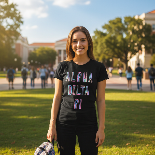 Alpha Delta Pi Tinsel Tees