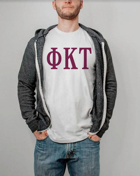 PHI KAPPA TAU LETTERED TEE - $24.95