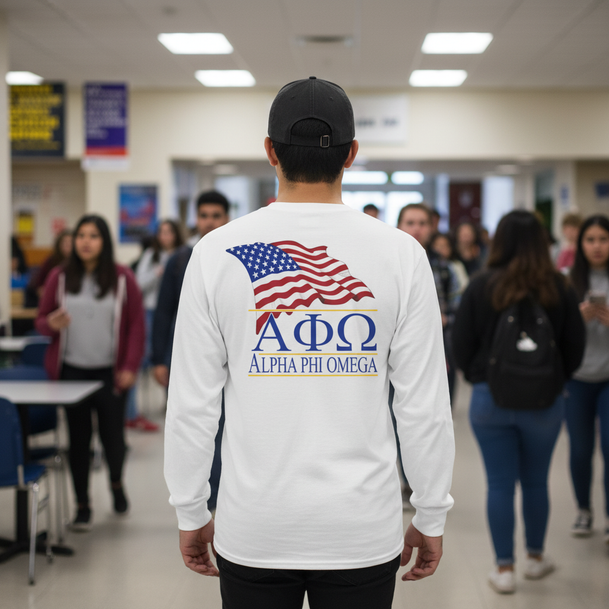 Alpha Phi Omega Patriot Long Sleeve T-Shirts