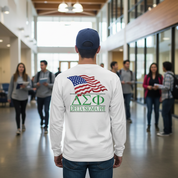 Delta Sigma Phi Patriot Long Sleeve T-Shirts