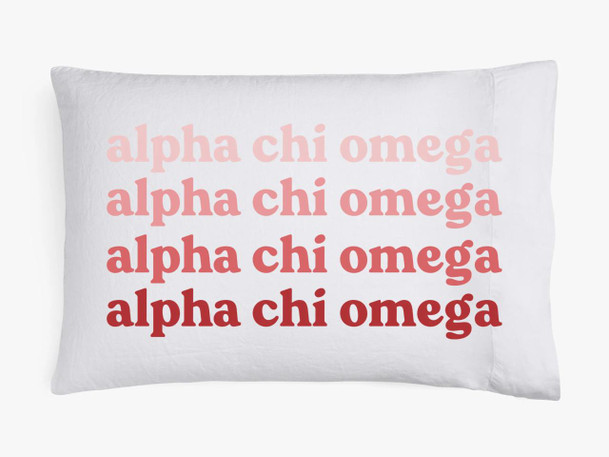 Sorority Shop Alpha Chi Omega Ombre Retro Pillowcases 