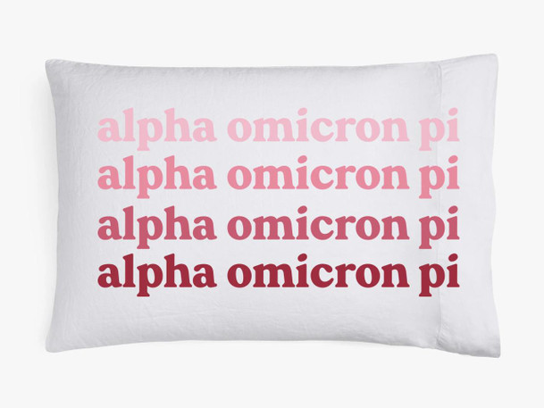 Sorority Shop Alpha Omicron Pi Ombre Retro Pillowcases 