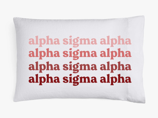 Alpha Sigma Alpha Ombre Retro Pillowcases