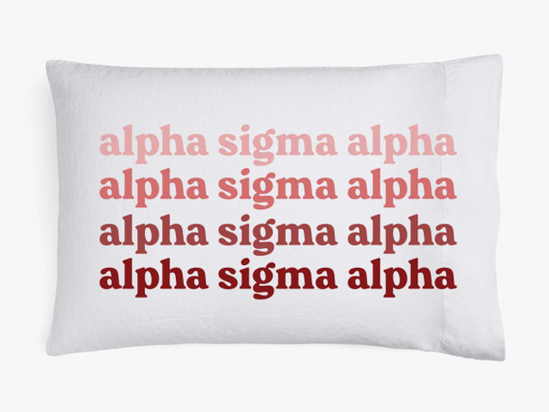 Sorority Shop Alpha Sigma Alpha Ombre Retro Pillowcases 