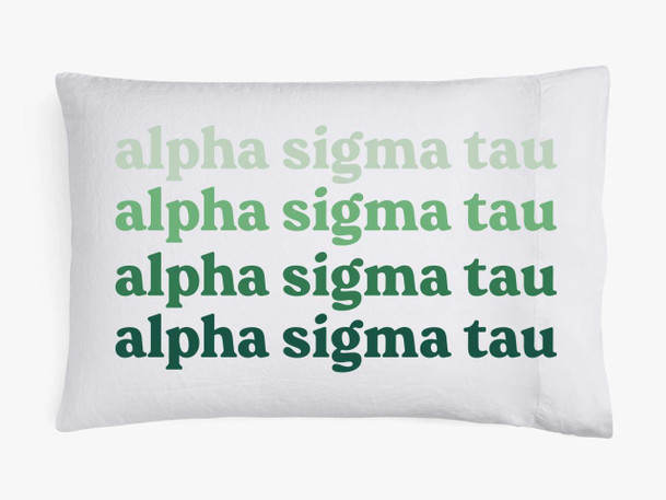 Sorority Shop Alpha Sigma Tau Ombre Retro Pillowcases 