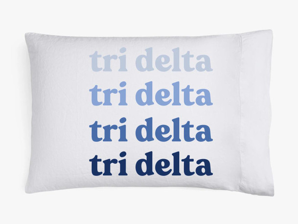 Sorority Shop Delta Delta Delta Ombre Retro Pillowcases 