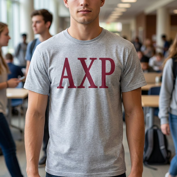 ALPHA CHI RHO LETTERED TEE - $24.95