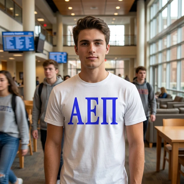 ALPHA EPSILON PI LETTERED TEE - $24.95