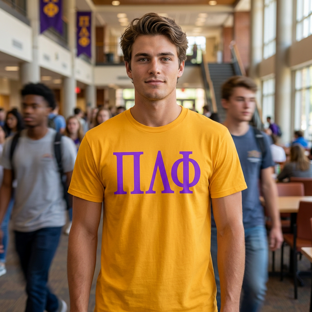 PI LAMBDA PHI LETTERED TEE - $24.95