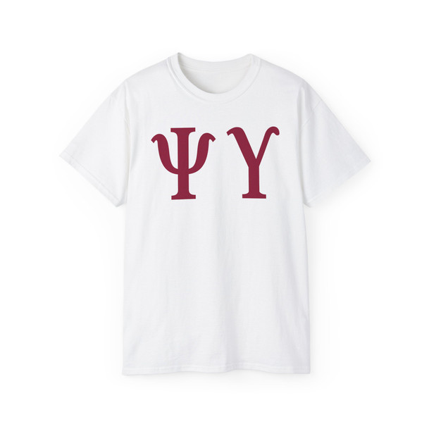 PSI UPSILON LETTERED TEE - $24.95