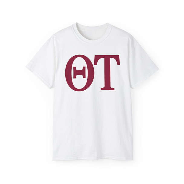 THETA TAU LETTERED TEE - $24.95