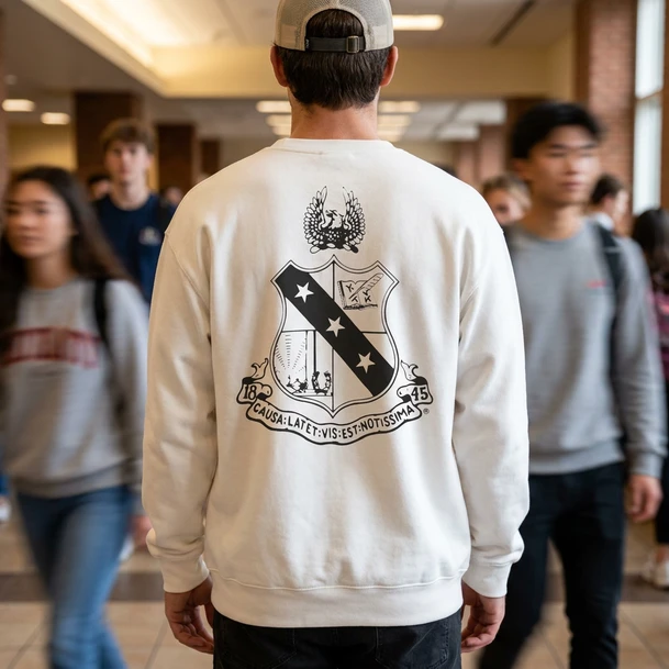 Alpha Sigma Phi World Famous Crest - Shield Crewneck Sweatshirts