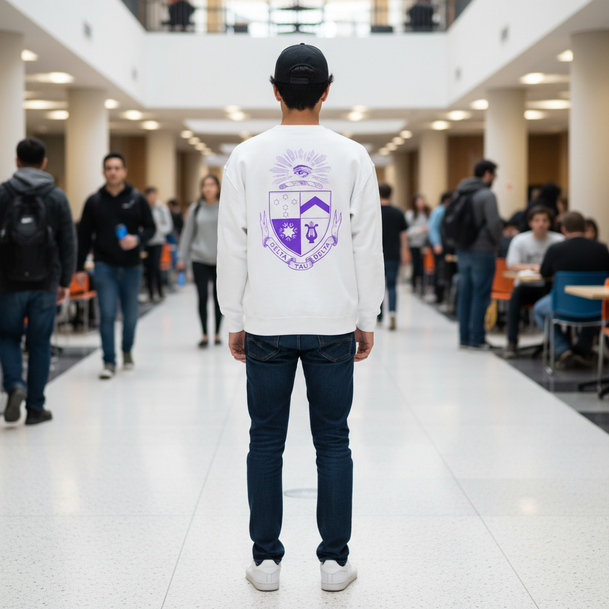 Delta Tau Delta World Famous Crest - Shield Crewneck Sweatshirts