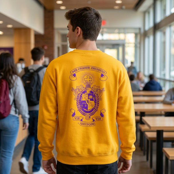 Lambda Chi Alpha World Famous Crest - Shield Crewneck Sweatshirts