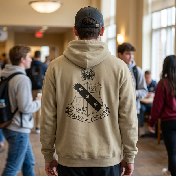 Alpha Sigma Phi World Famous Crest - Shield Hooded Sweatshirt