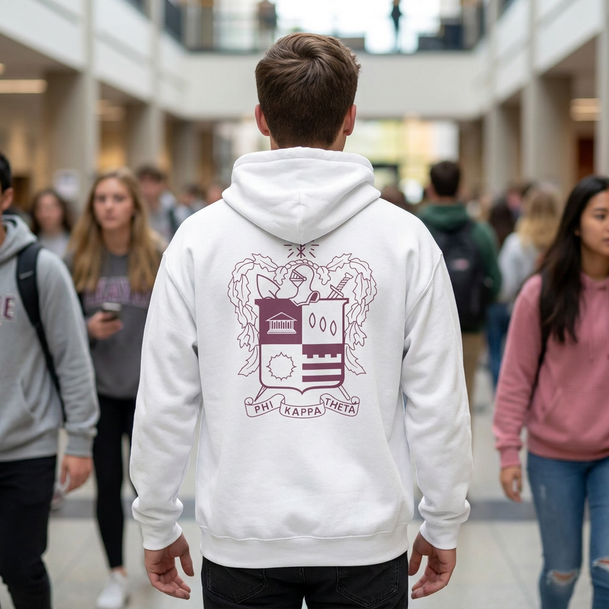 Phi Kappa Theta World Famous Crest - Shield Hooded Sweatshirts
