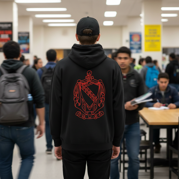 Tau Kappa Epsilon World Famous Crest - Shield Hooded Sweatshirt