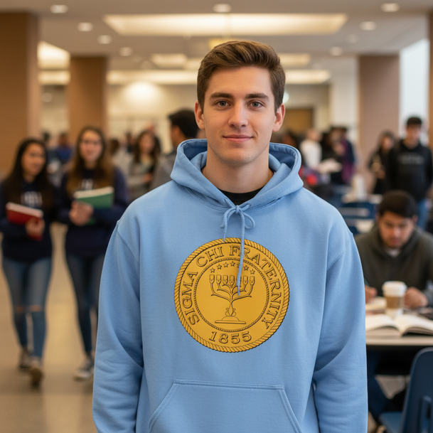 Sigma Chi Logo Hooded Sweatshirts