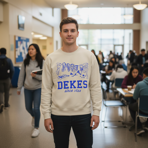 DEKES Delta Kappa Epsilon Mount Rushmore Crewneck Sweatshirts