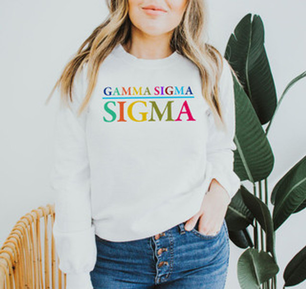 Gamma Sigma Sigma Colors Upon Colors Crewneck Sweatshirt