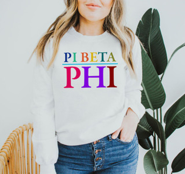 Pi Beta Phi Colors Upon Colors Crewneck Sweatshirt