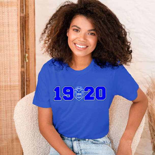 Zeta Phi Beta Year Crest Tees