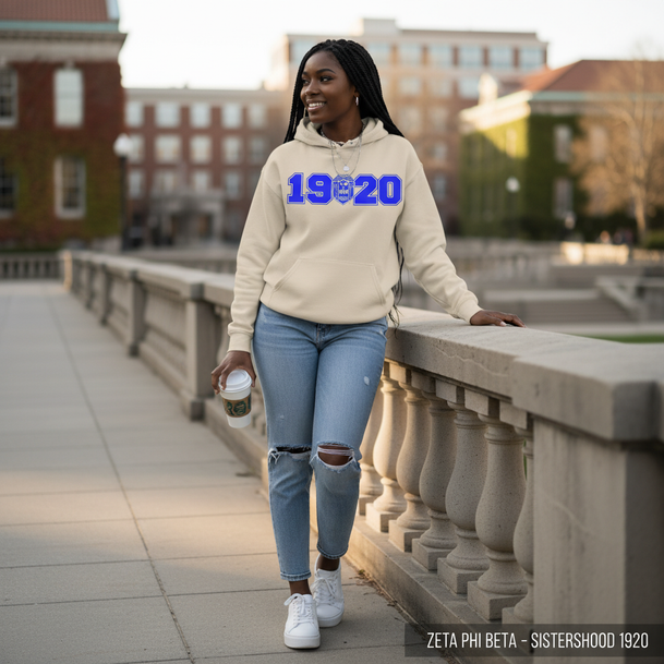 Zeta Phi Beta Year Crest Hoodies