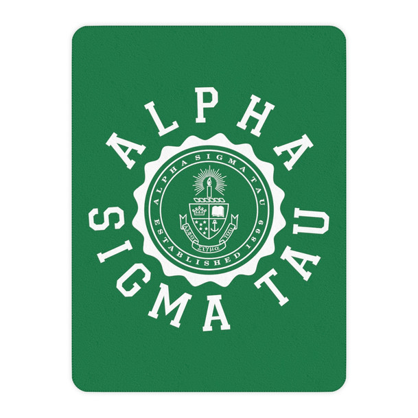 Alpha Sigma Tau Seal Sherpa Blanket - Giant Size!