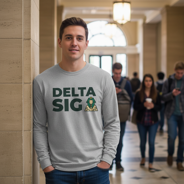 Delta Sig "Siggy" Long Sleeve T-Shirt