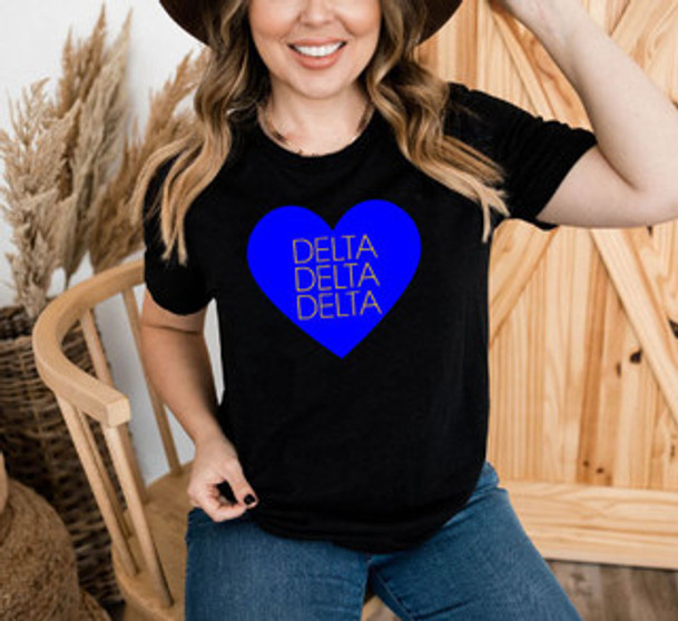 Delta Delta Delta Tiffany Heart Tees