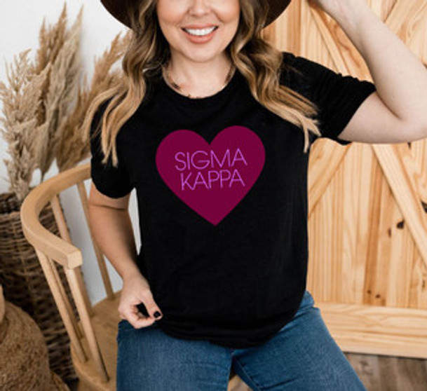 Sigma Kappa Tiffany Heart Tees