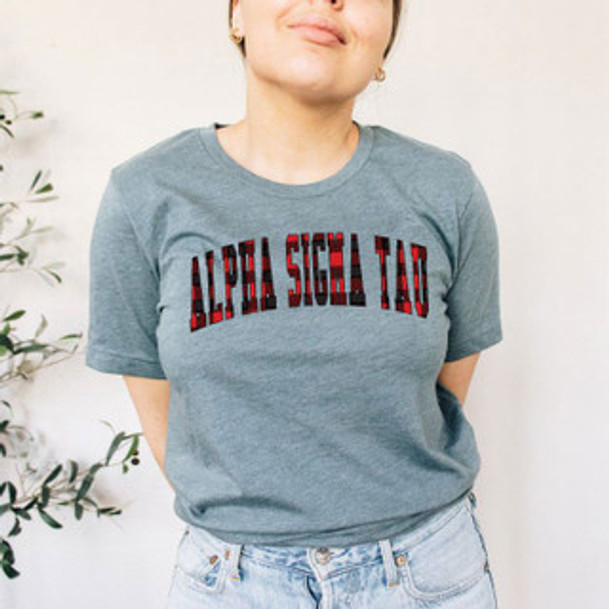 Alpha Sigma Tau Christmas Plaid Tees