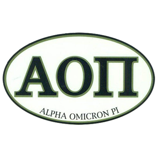 Greekgear Alpha Omicron Pi AOII Euro Style Sticker 