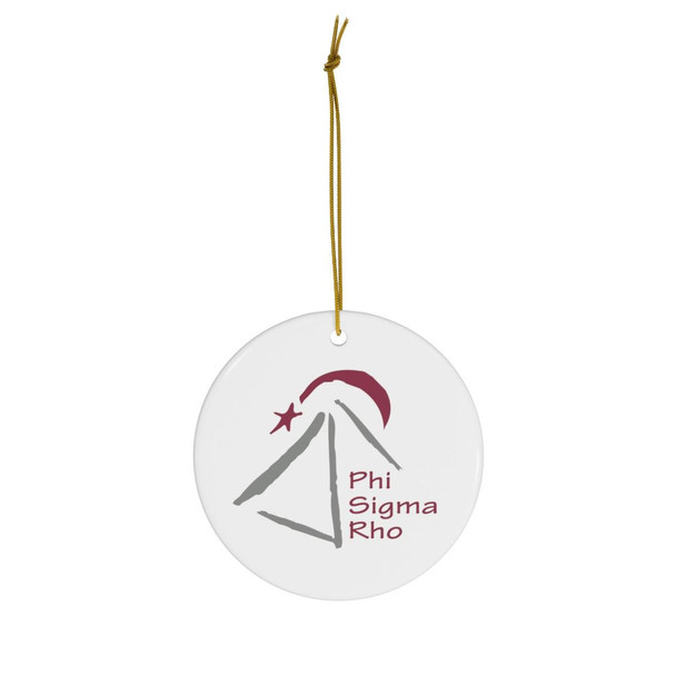 Printify Phi Sigma Rho Pyramid Holiday Ornament