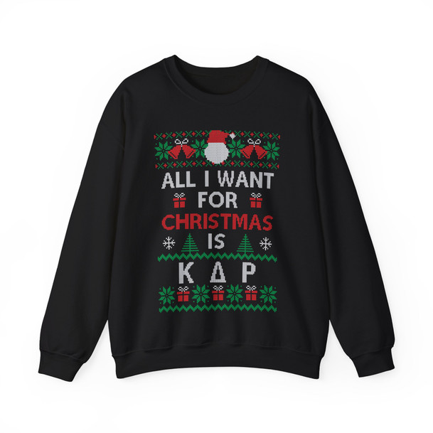 Kappa Delta Rho All I Want For Christmas Crewneck Sweatshirt