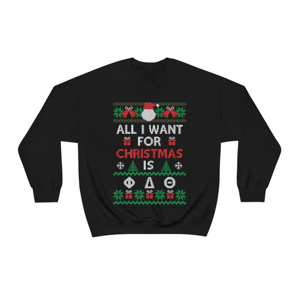 Phi Delta Theta All I Want For Christmas Crewneck Sweatshirt