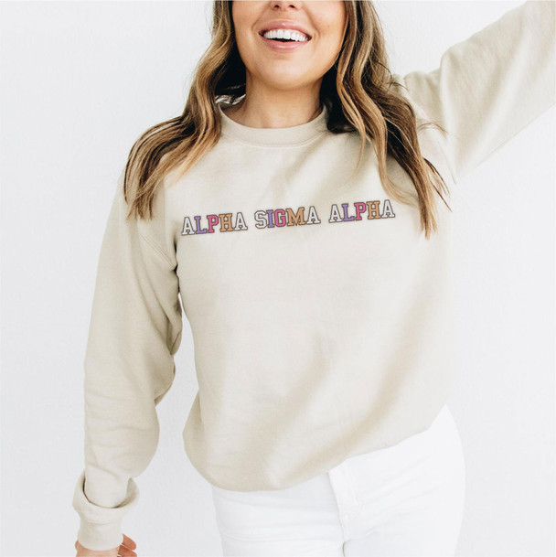 Alpha Sigma Alpha Nickname Crew Sweatshirts