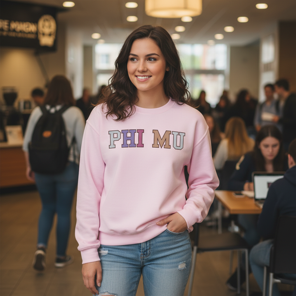 Phi Mu Nickname Crew Sweatshirts