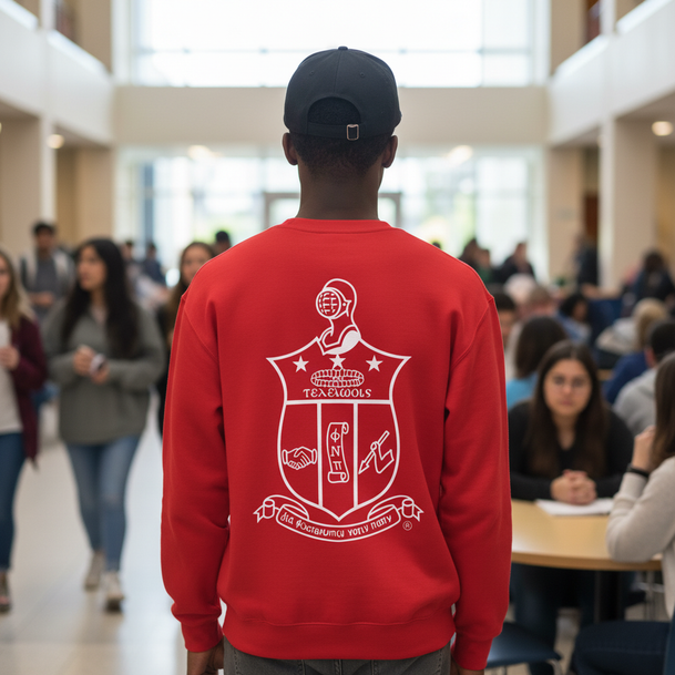 Kappa Alpha Psi World Famous Crest - Shield Printed Crewneck Sweatshirt